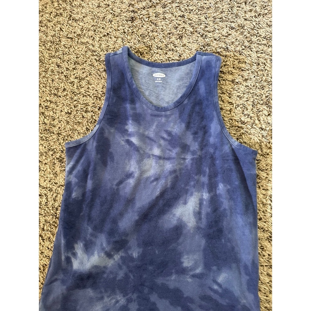 Old Navy Boys Blue Tie Dye Tank Top Size Medium (8) - Picture 3 of 5